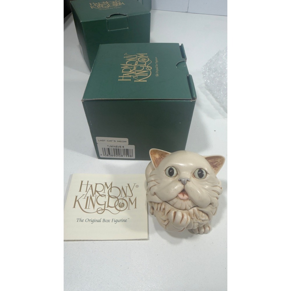 Harmony Kingdom Last Cat's Meow TJMINEVE 6 Persian Cat Box Figurine England 2000